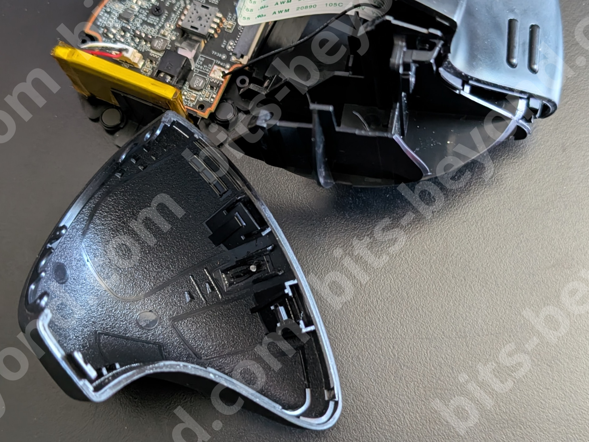 Top shell disassembled