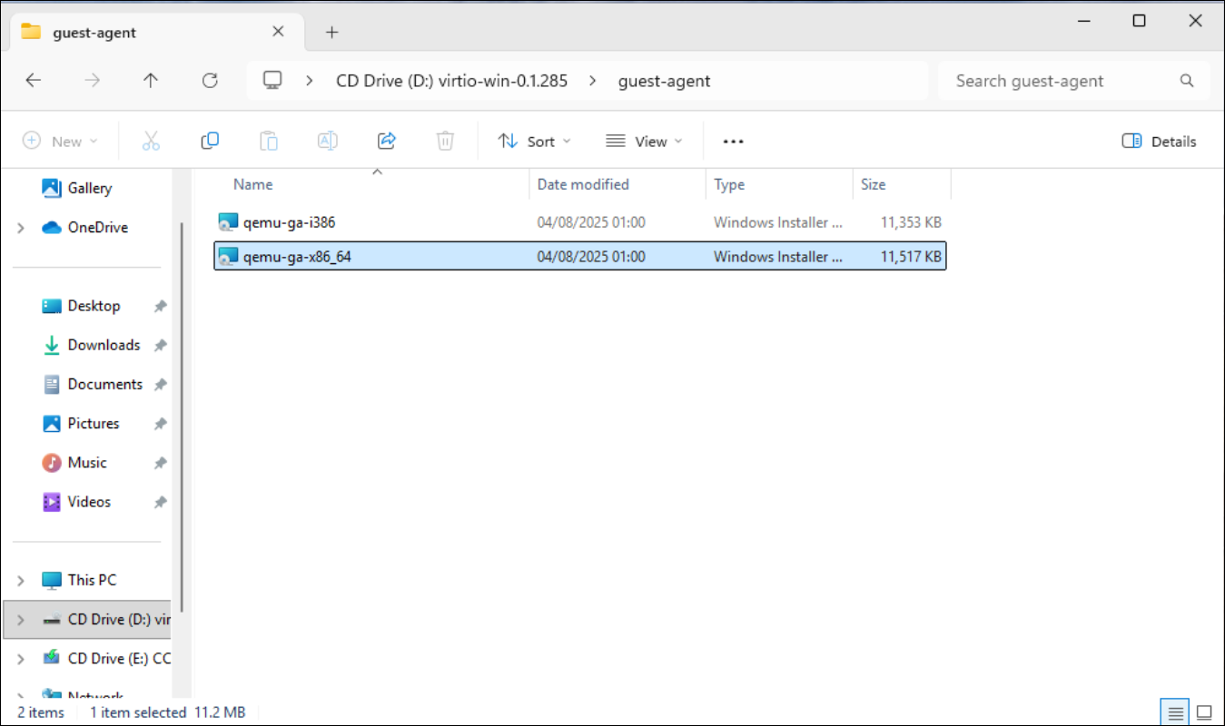 Windows 11 virtio-guest-agent